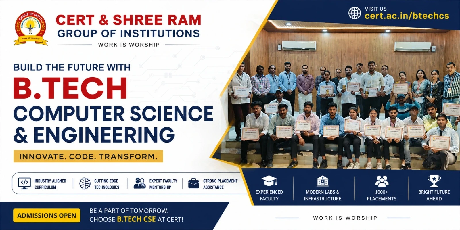 B.Tech Computer Science Engineering at CERT College Meerut