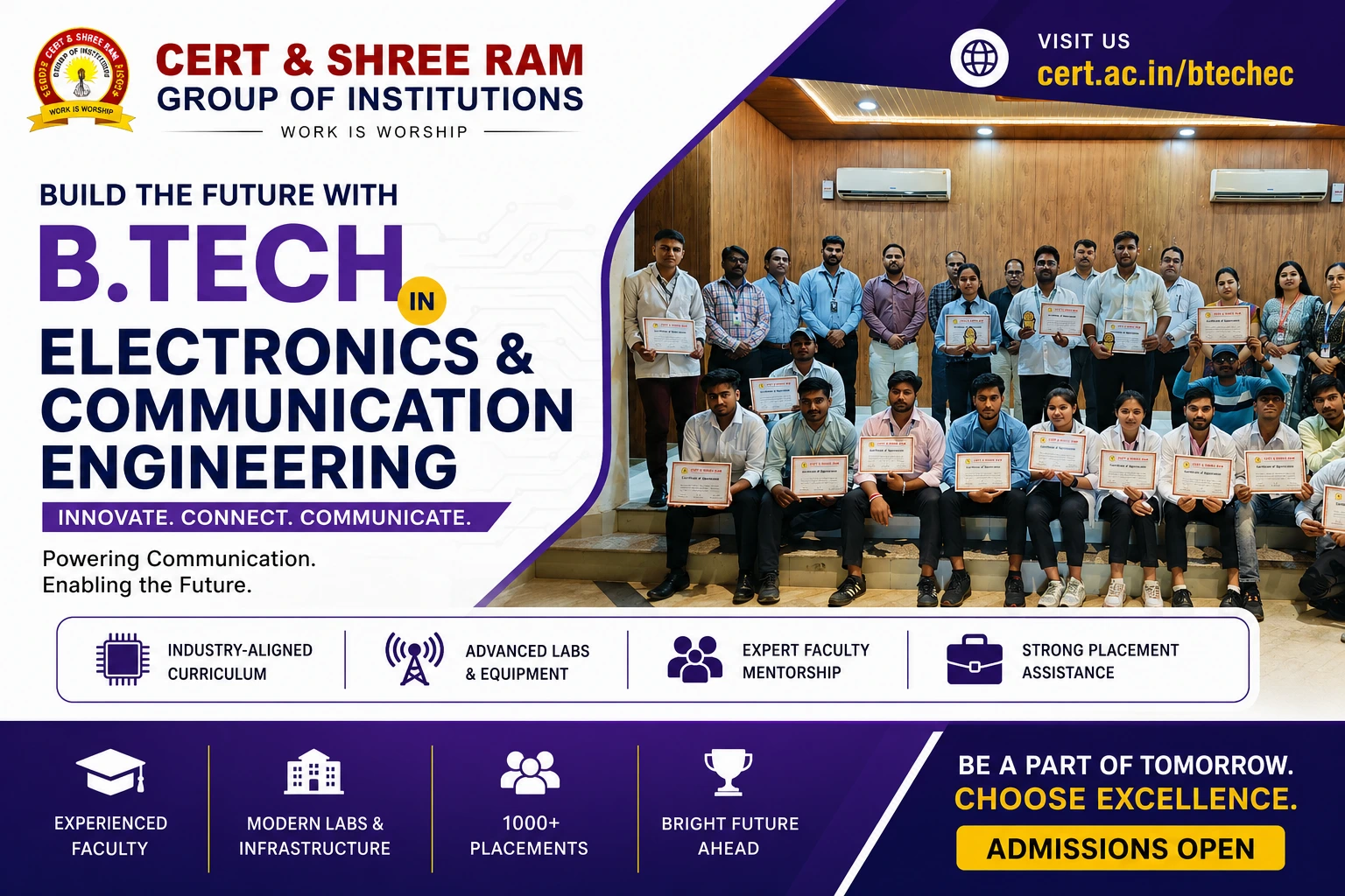 B.Tech Electronics and Communication Engineering at CERT College Meerut