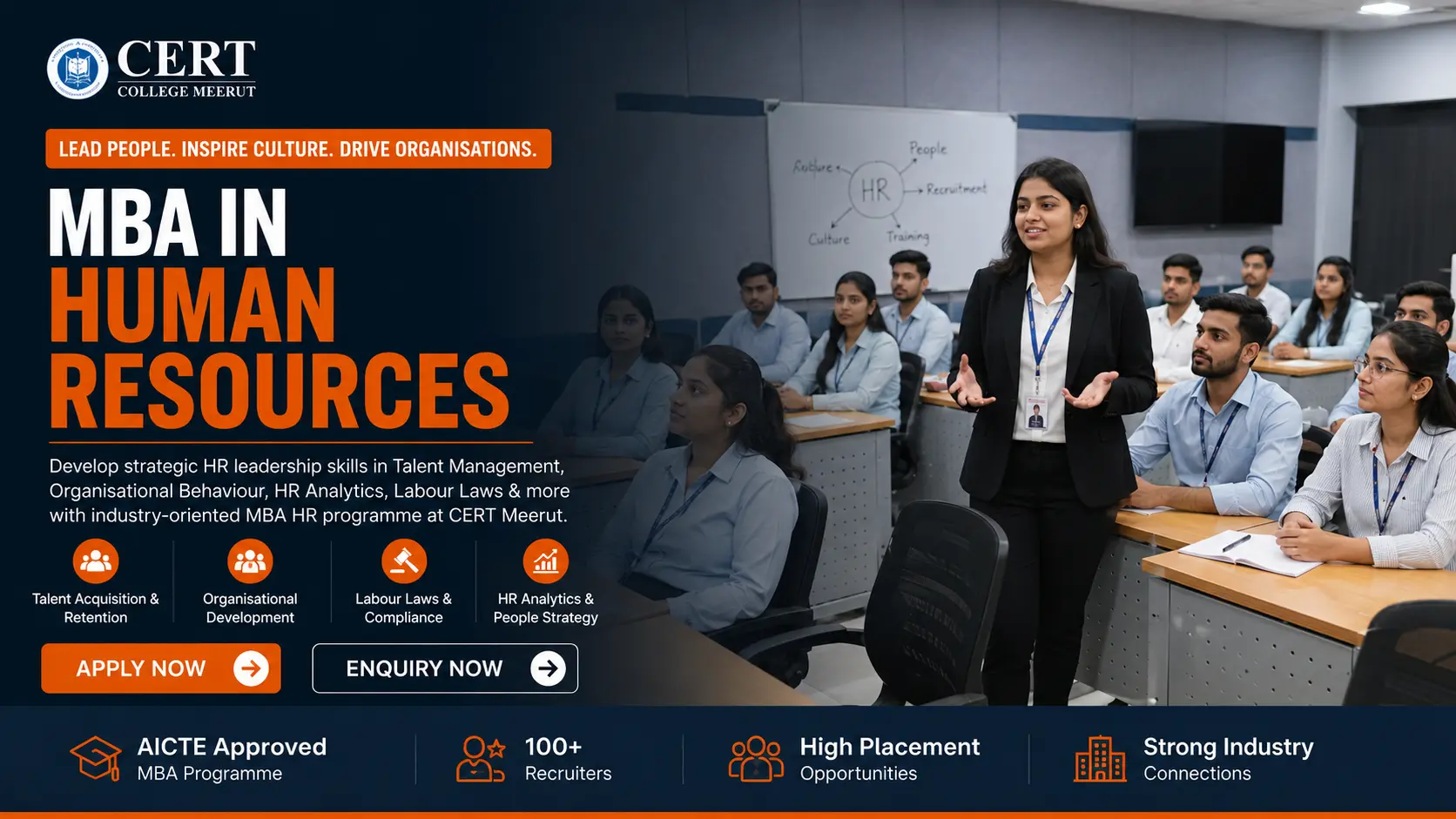 MBA HR students learning human resource management at CERT College Meerut